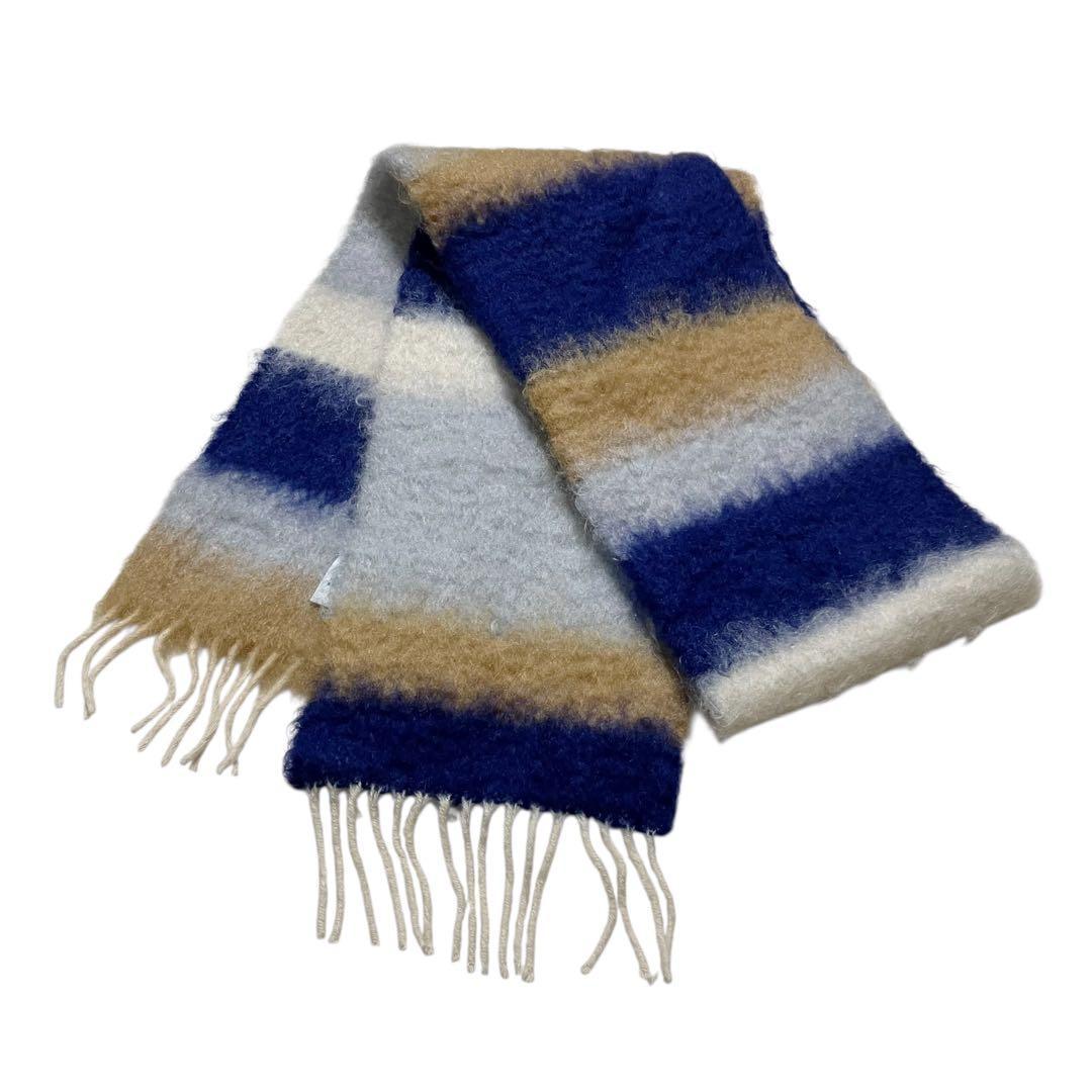 美品✨ ロエベ マフラー モヘア アナグラム レザーロゴ