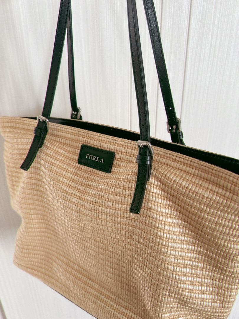ちぇりーここ様 FURLA フルラ かごバッグ マチ付き A4対応 トートバッグ
