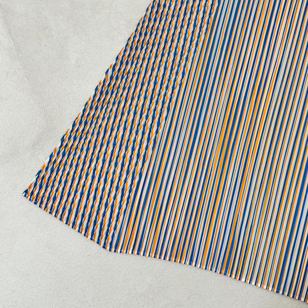 新品✨PLEATS PLEASE 斜めプリーツ　ワンピース　マルチカラー