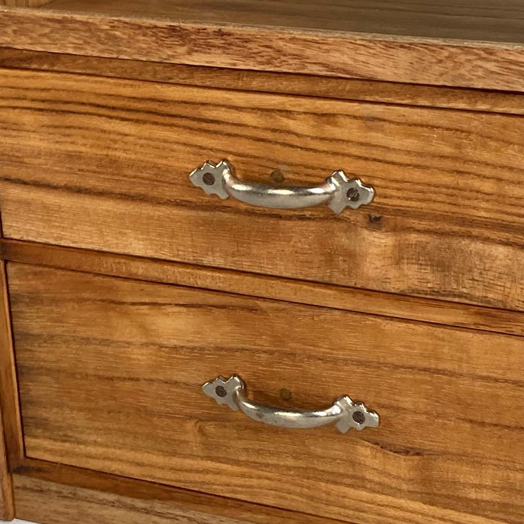 g306 木製ガラスケース 引き出し付き 卓上 ショーケース 小物入れ