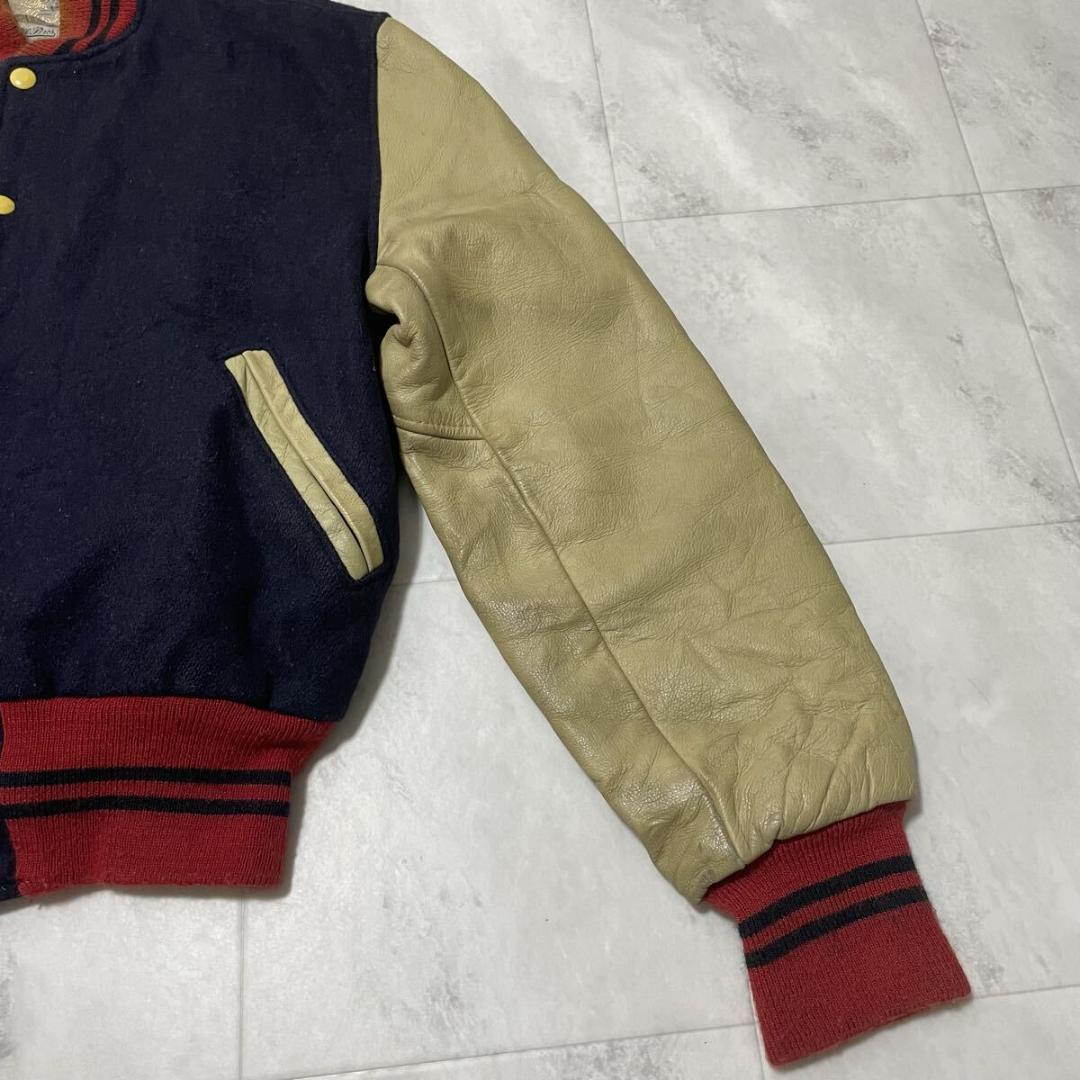 70s GOLDEN THREAD BRILL BROS 袖革 スタジャン