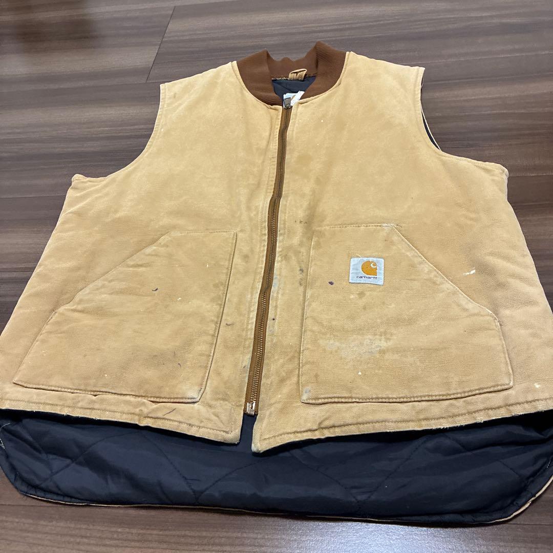 Carhartt 90s 星タグ　USA製 XLTALL ダックベスト　希少