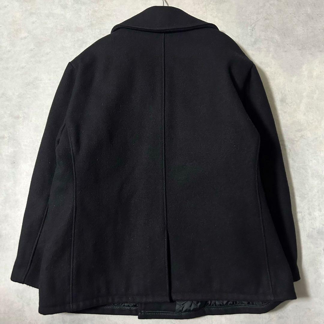 希少サイズ52 SCHOTT メルトンウール ピーコート 米国製 肉厚 ダブル