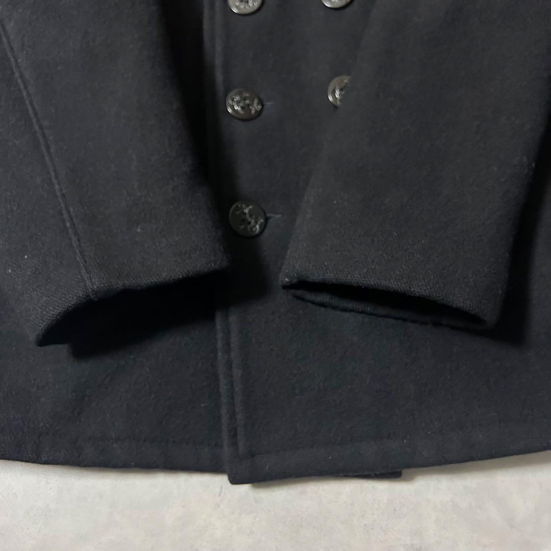 希少サイズ52 SCHOTT メルトンウール ピーコート 米国製 肉厚 ダブル