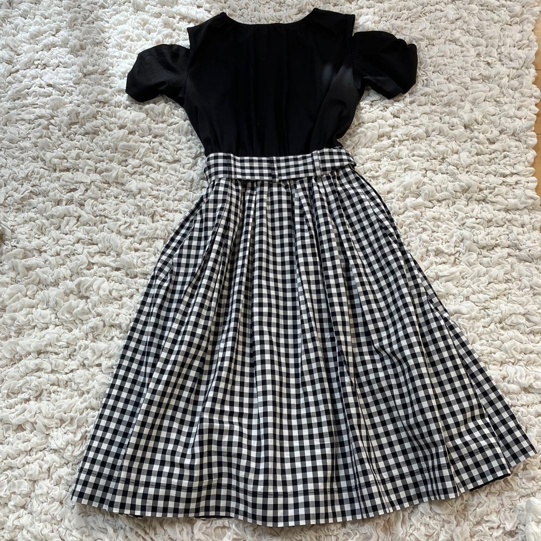 極美品　ケイトスペード　半袖ワンピース 160cm ギンガムチェック