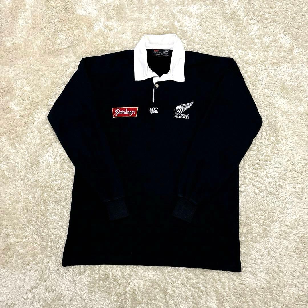 90s ビンテージ　オールブラックス　カンタベリー　ラガーシャツ　Lサイズ