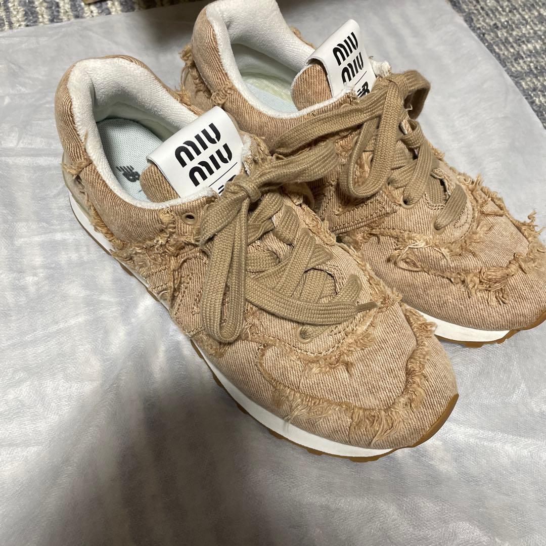 miumiu × New Balance 574 スニーカー 38 コラボ