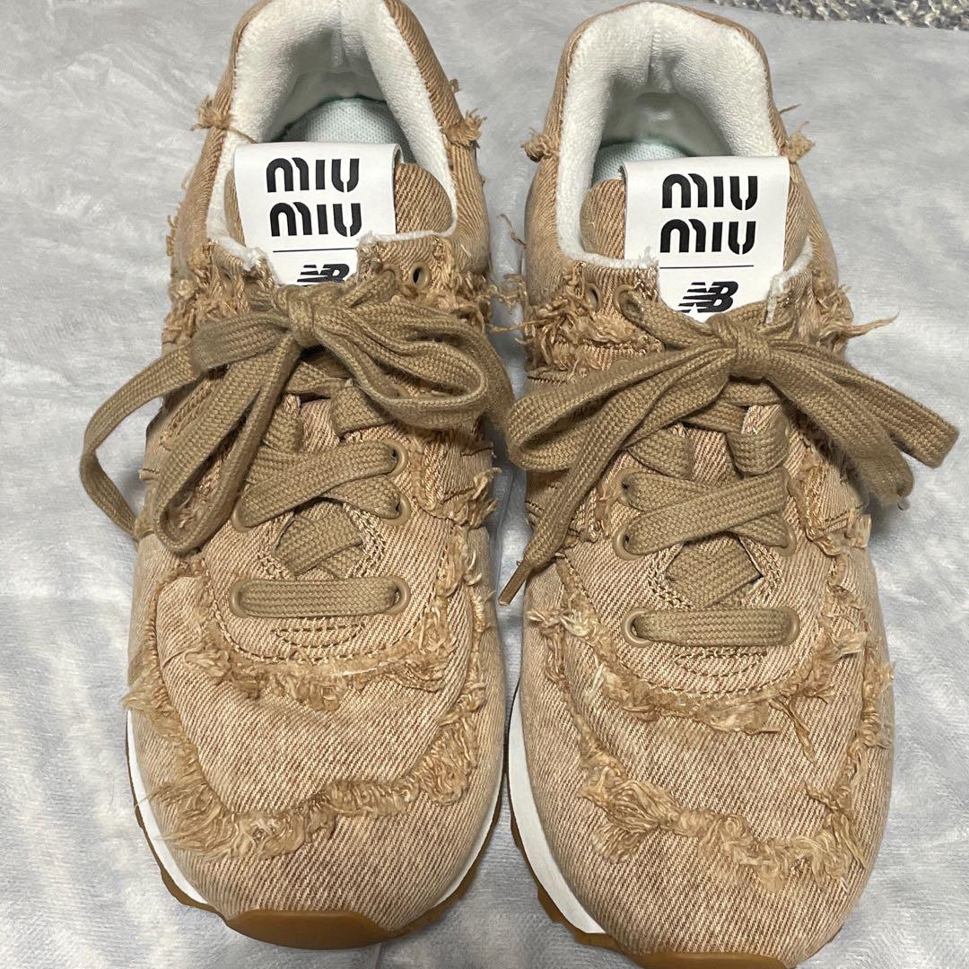 miumiu × New Balance 574 スニーカー 38 コラボ