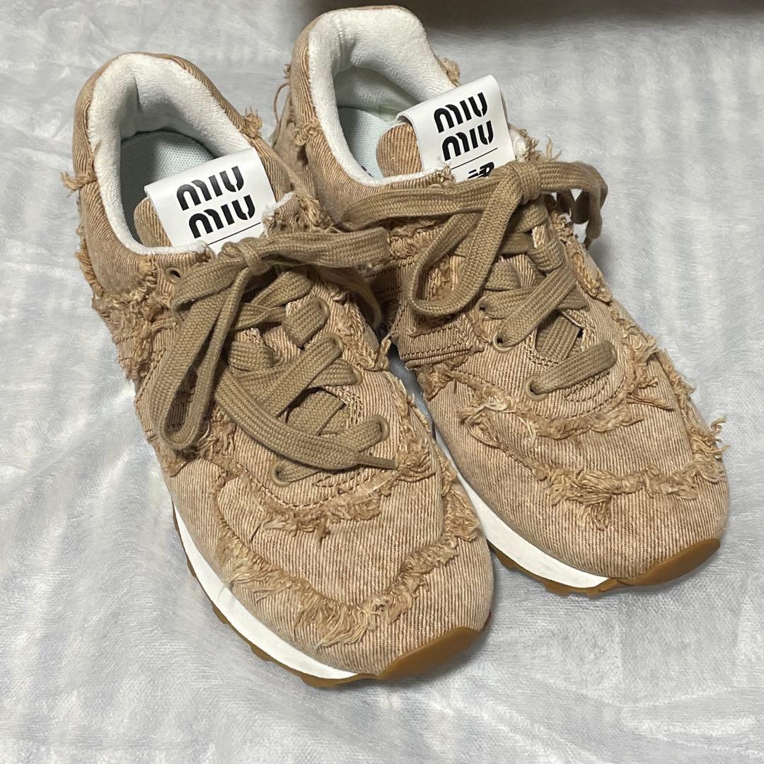 miumiu × New Balance 574 スニーカー 38 コラボ