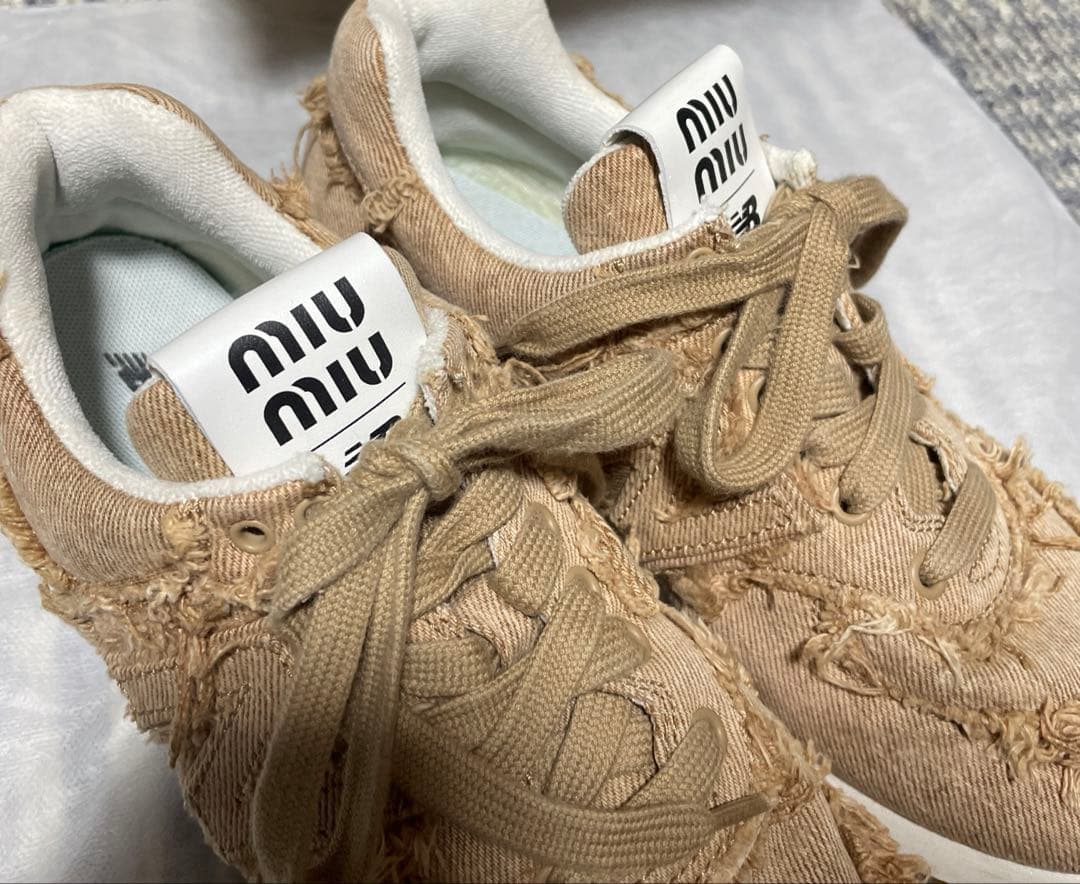 miumiu × New Balance 574 スニーカー 38 コラボ