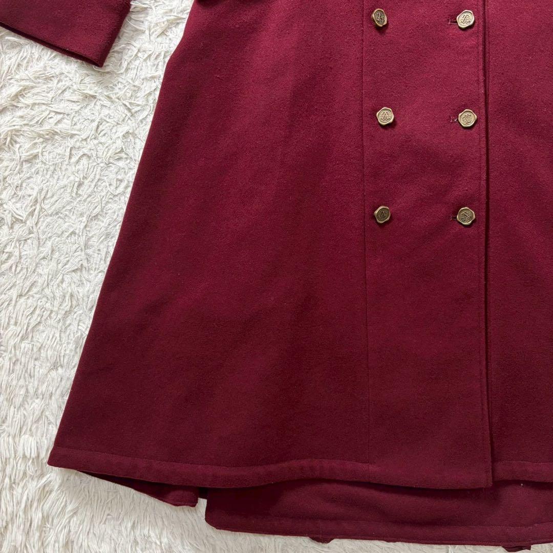 axes femme バッスル風ロングコート ワイン Mサイズ
