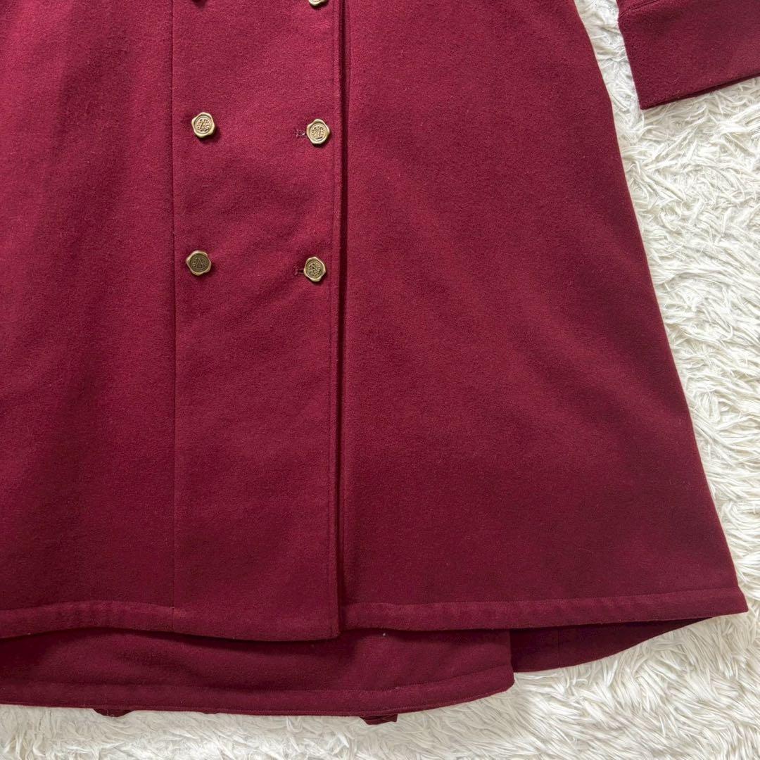 axes femme バッスル風ロングコート ワイン Mサイズ