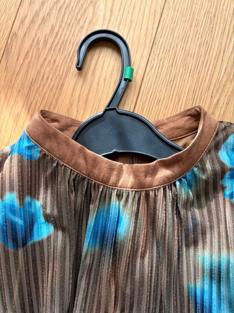 【Ameri VINTAGE】MILA VELOUR CUT DRESS M