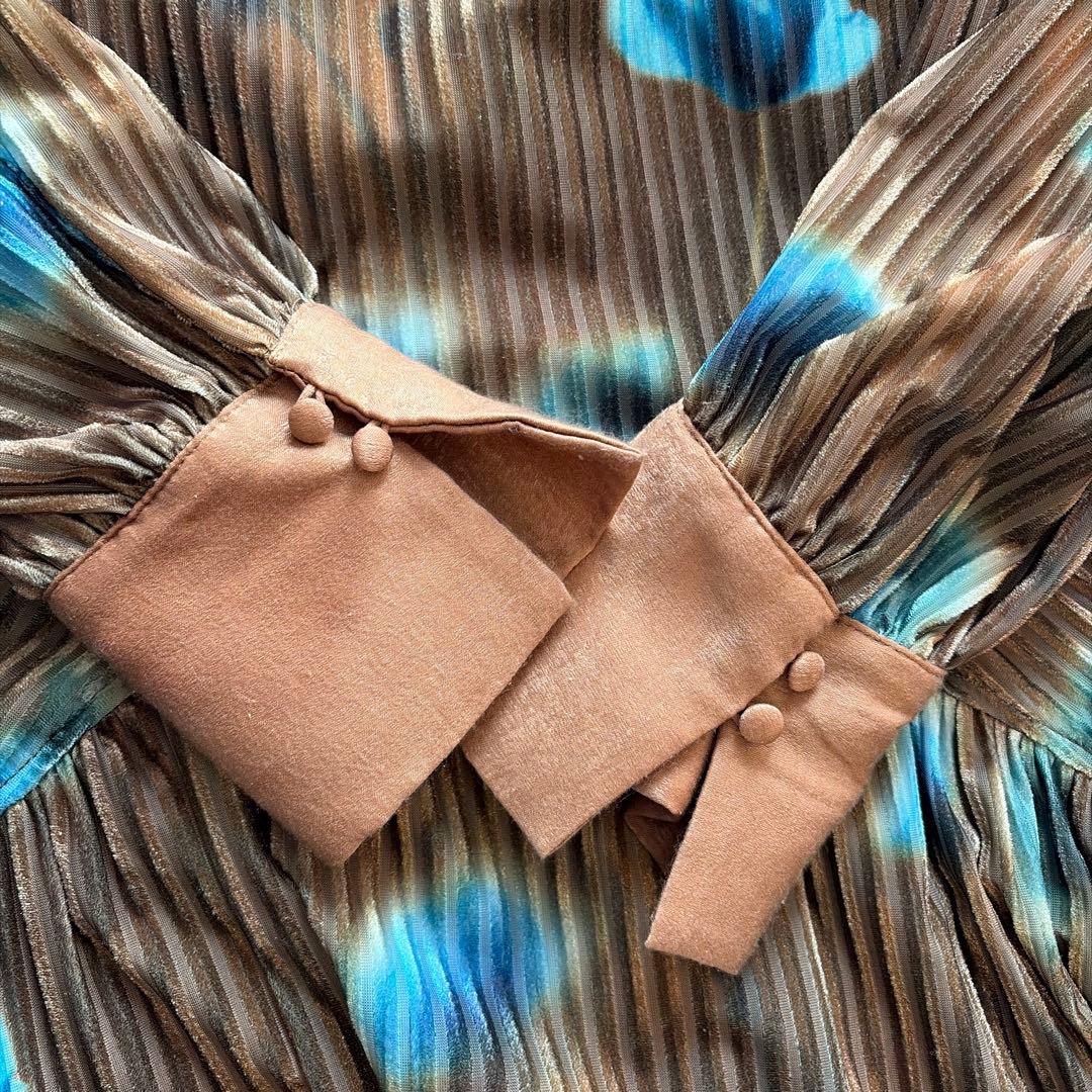 【Ameri VINTAGE】MILA VELOUR CUT DRESS M