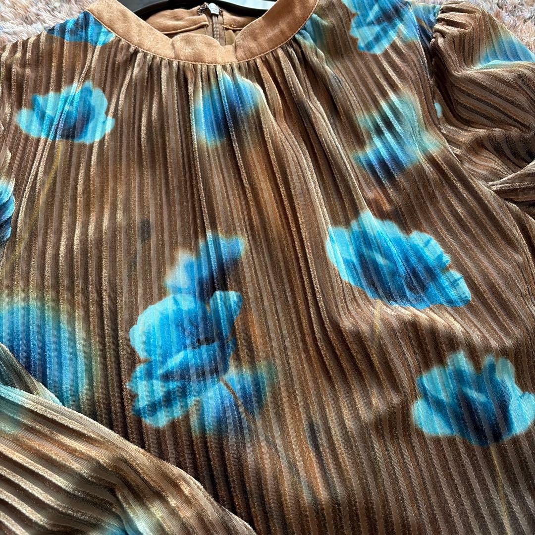 【Ameri VINTAGE】MILA VELOUR CUT DRESS M