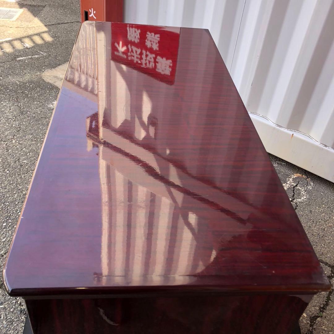 アンティーク　マホガニー　下駄箱　ワインレッド木製収納キャビネット