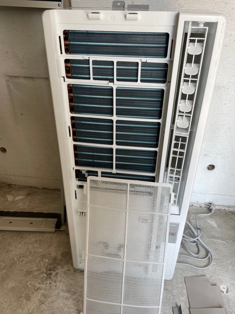 Haier ハイアール 窓エアコン ウインドエアコン JA-16W窓枠付き