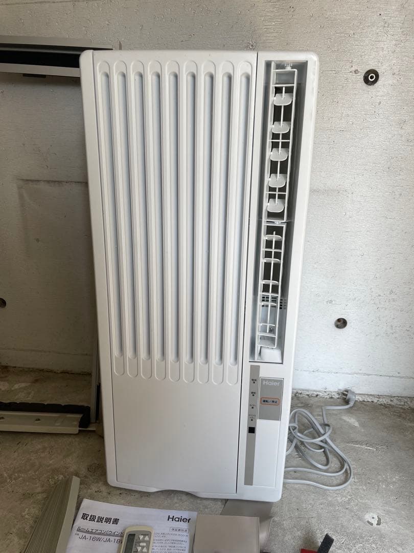 Haier ハイアール 窓エアコン ウインドエアコン JA-16W窓枠付き