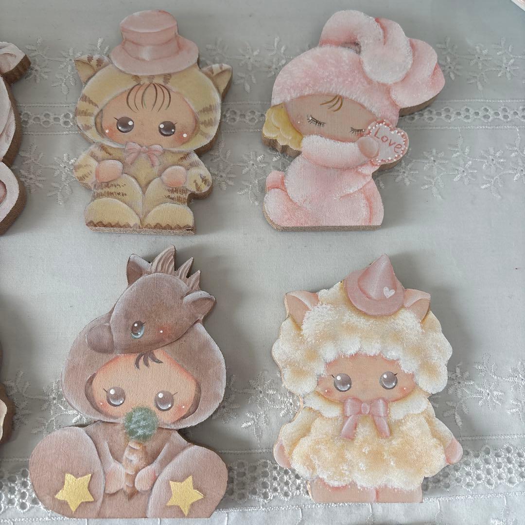 ♡トールペイント♡カントリードールと動物の干支♡12セット♡