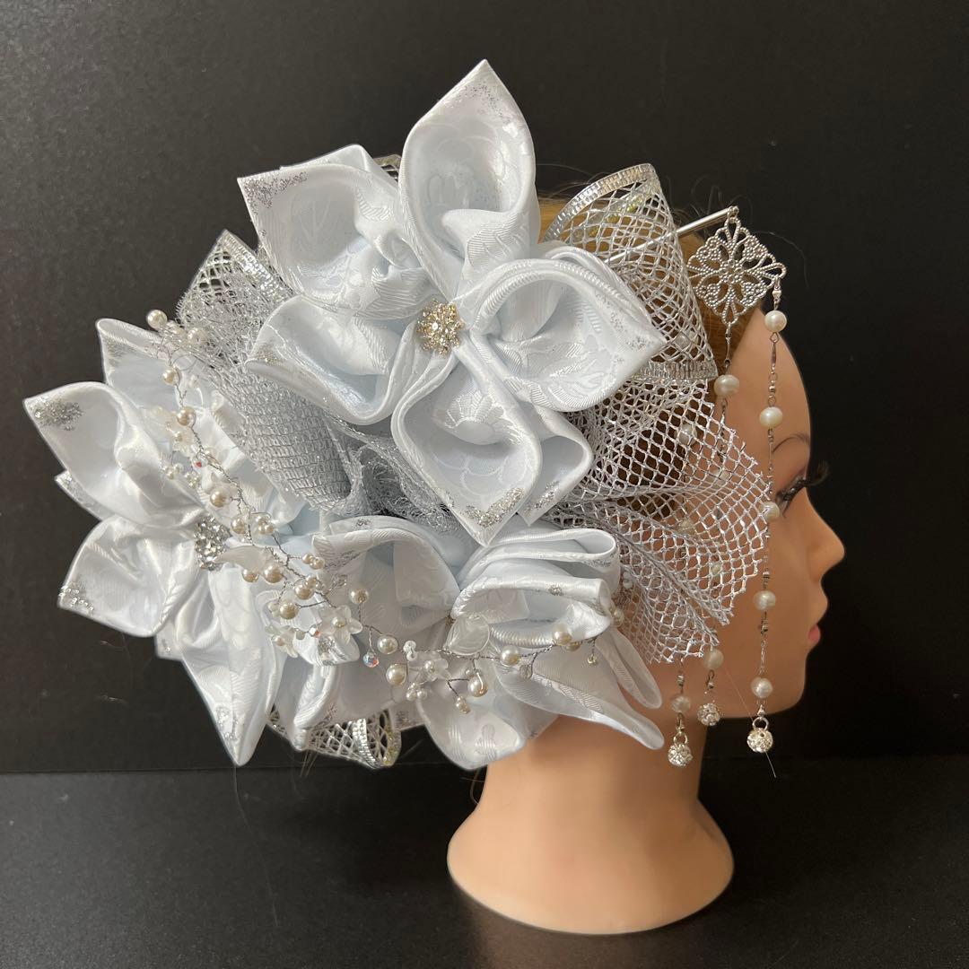 髪飾り・かんざし・成人式・結婚式・つまみ細工・豪華・派手・ヘッドドレス・振袖