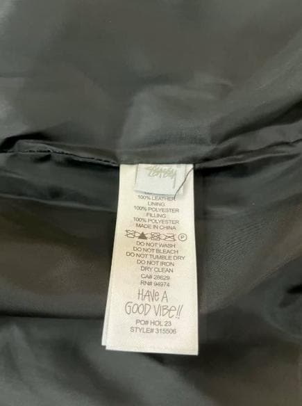 STÜSSY スタジャン サイズM 黒/白