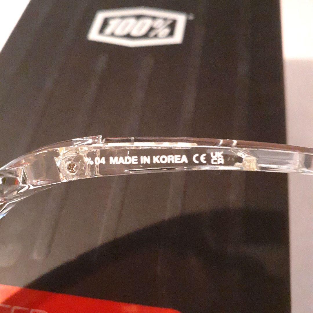 100% SPEEDCRAFT クリア ブルー ワンハンドレッド サングラス