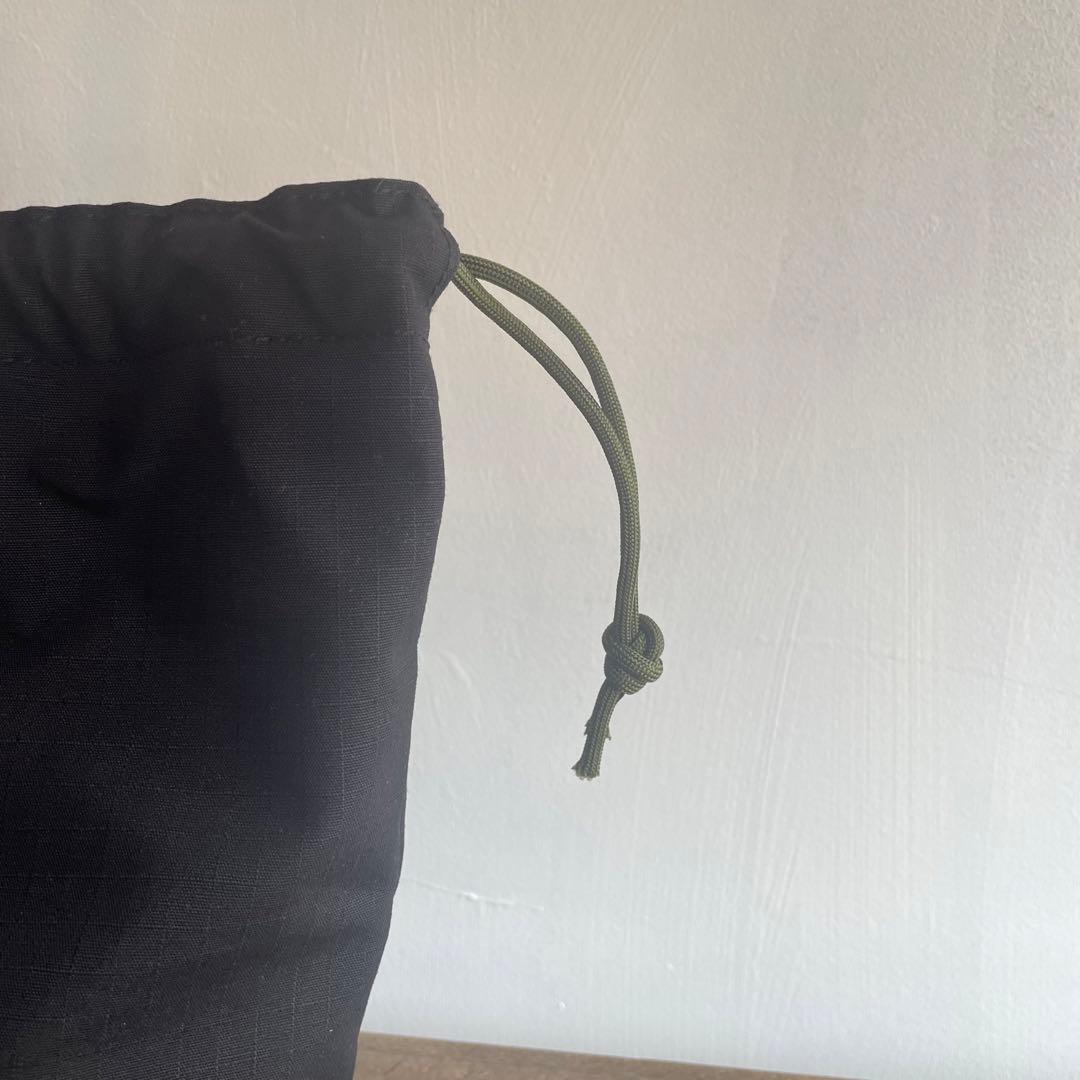 【巾着トートバッグ】ブラック/リップストップ　ミリタリー　USARMY