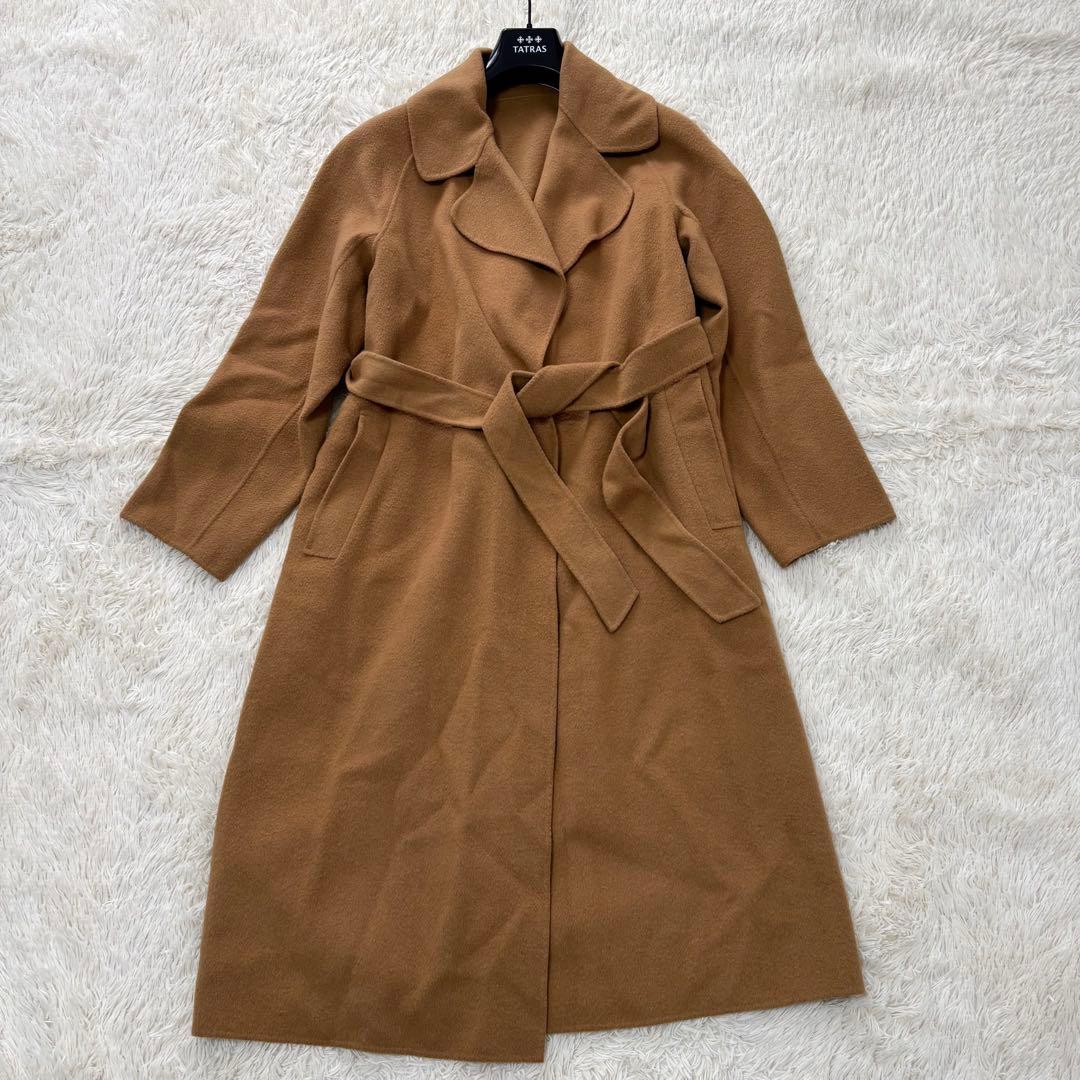 ANAYI アナイ ライトリバーダブルコート ベルテッド キャメル S