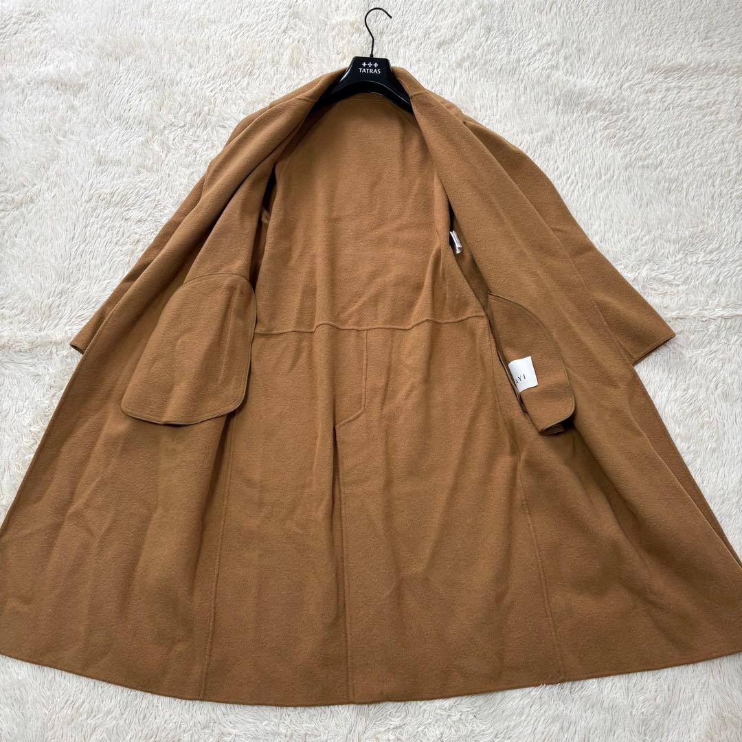 ANAYI アナイ ライトリバーダブルコート ベルテッド キャメル S