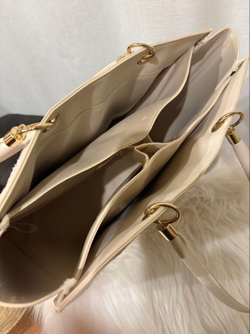 ロゼミューズ tweedquilting bigtote トートバッグ ピンク