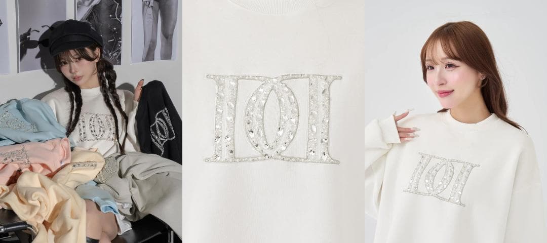 ダーリッチ darich DDロゴビジュースウェットプルオーバー ホワイト