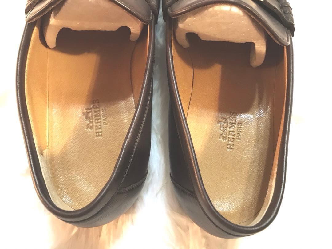 再値下げ❗️エルメス　メンズ　ローファー　コンスタンス　ダークブラウン　40サイズ