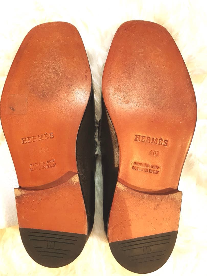 再値下げ❗️エルメス　メンズ　ローファー　コンスタンス　ダークブラウン　40サイズ