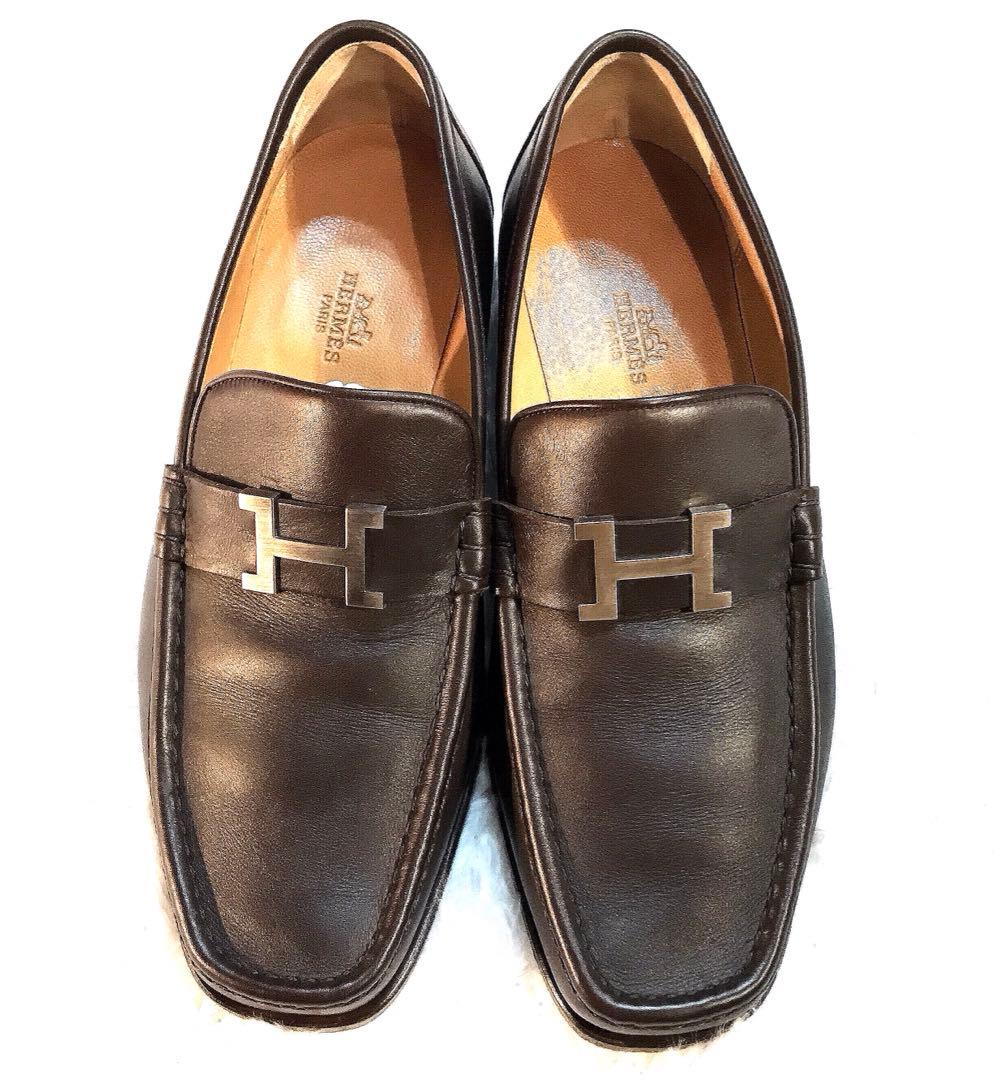 再値下げ❗️エルメス　メンズ　ローファー　コンスタンス　ダークブラウン　40サイズ