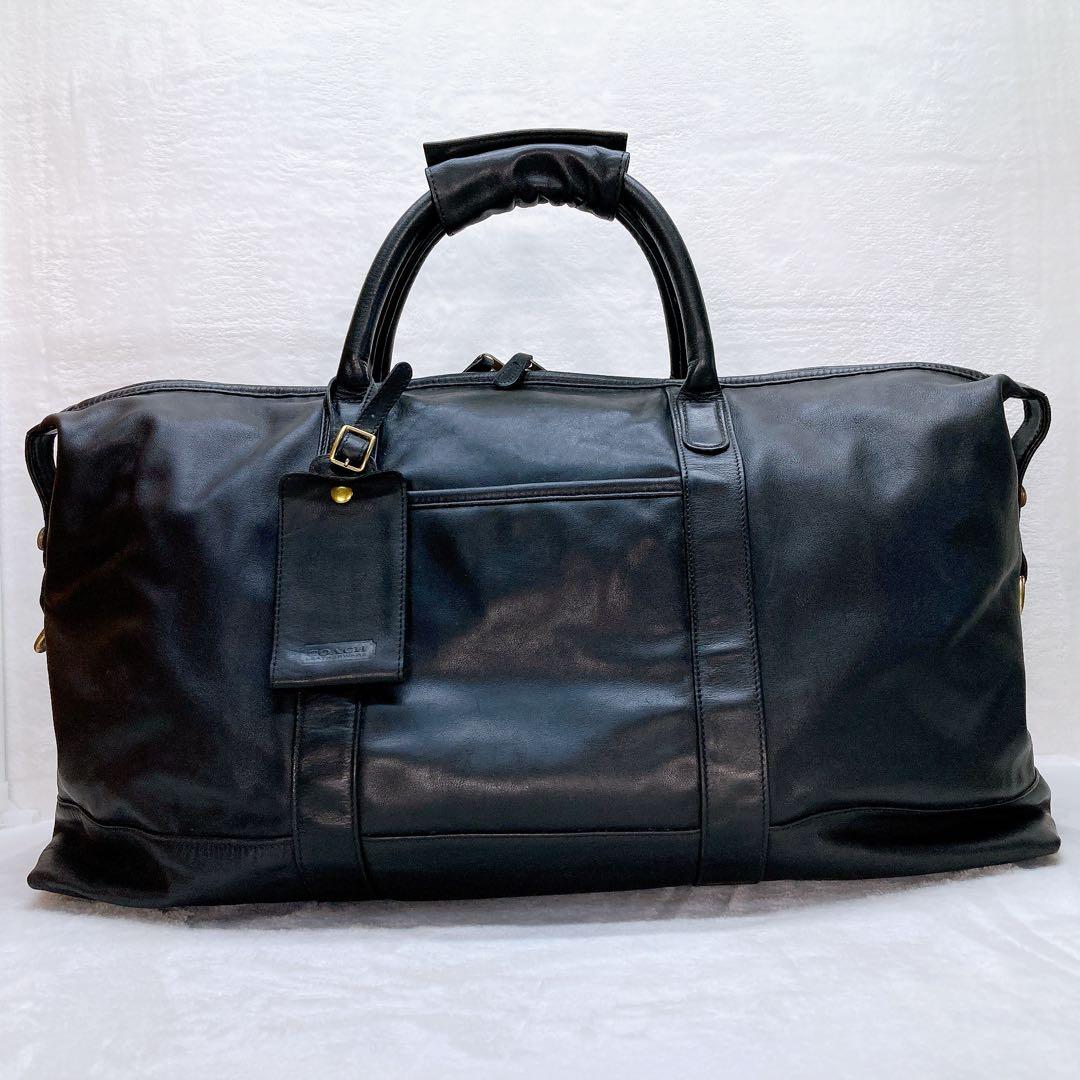 ✨良品✨COACH オールドコーチ 2wayボストンバッグ ブラック レザー 黒