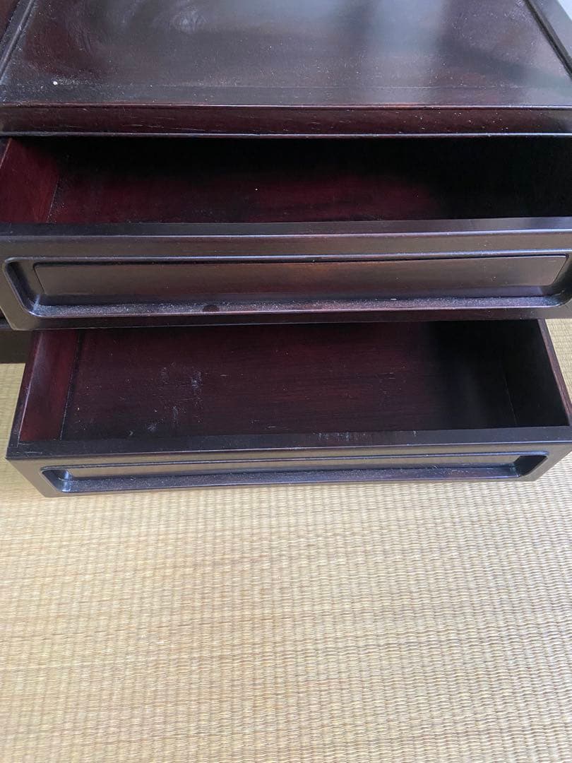 高級　茶箪笥 和家具 茶棚 飾り棚 煎茶道具 唐木 ①