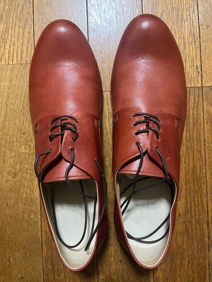 【SHIPS】ブラウン ドレスシューズ 25cm
