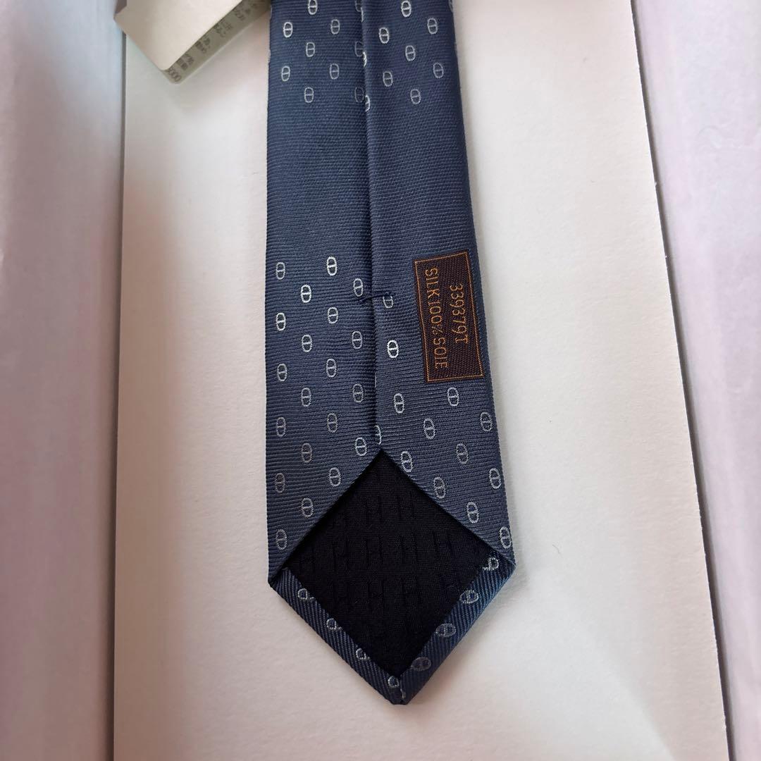 エルメスネクタイ　新品未使用　ネイビー