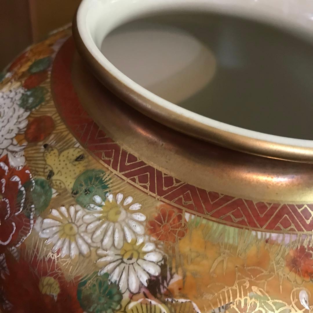 ☆ ウッドストックになります 骨董　九谷焼【九谷清峰】花詰 壺 花器　花瓶