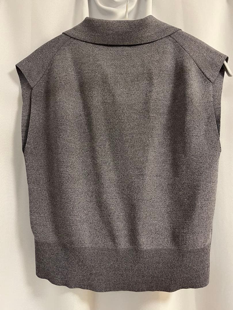 frayi.d フレイアイディー　ポロカラーノースリニットジレ　グレー　GRY