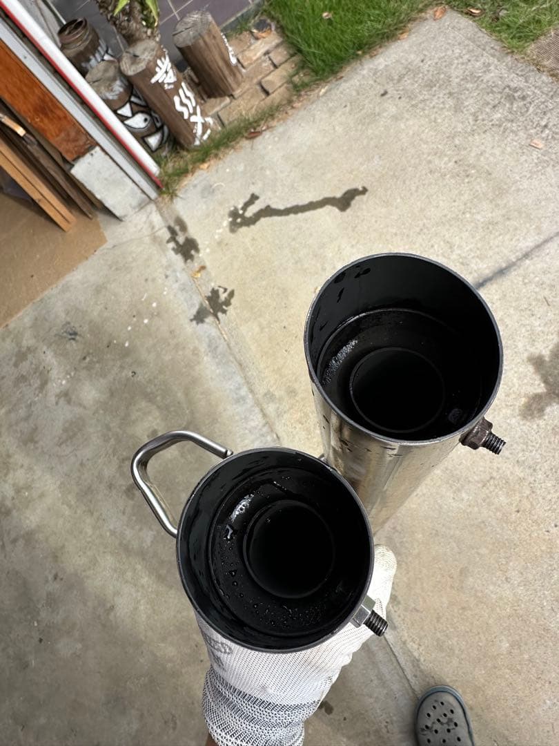 ラインハルト60パイフルストレートマフラーデュアル jzx100 サイレンサー付