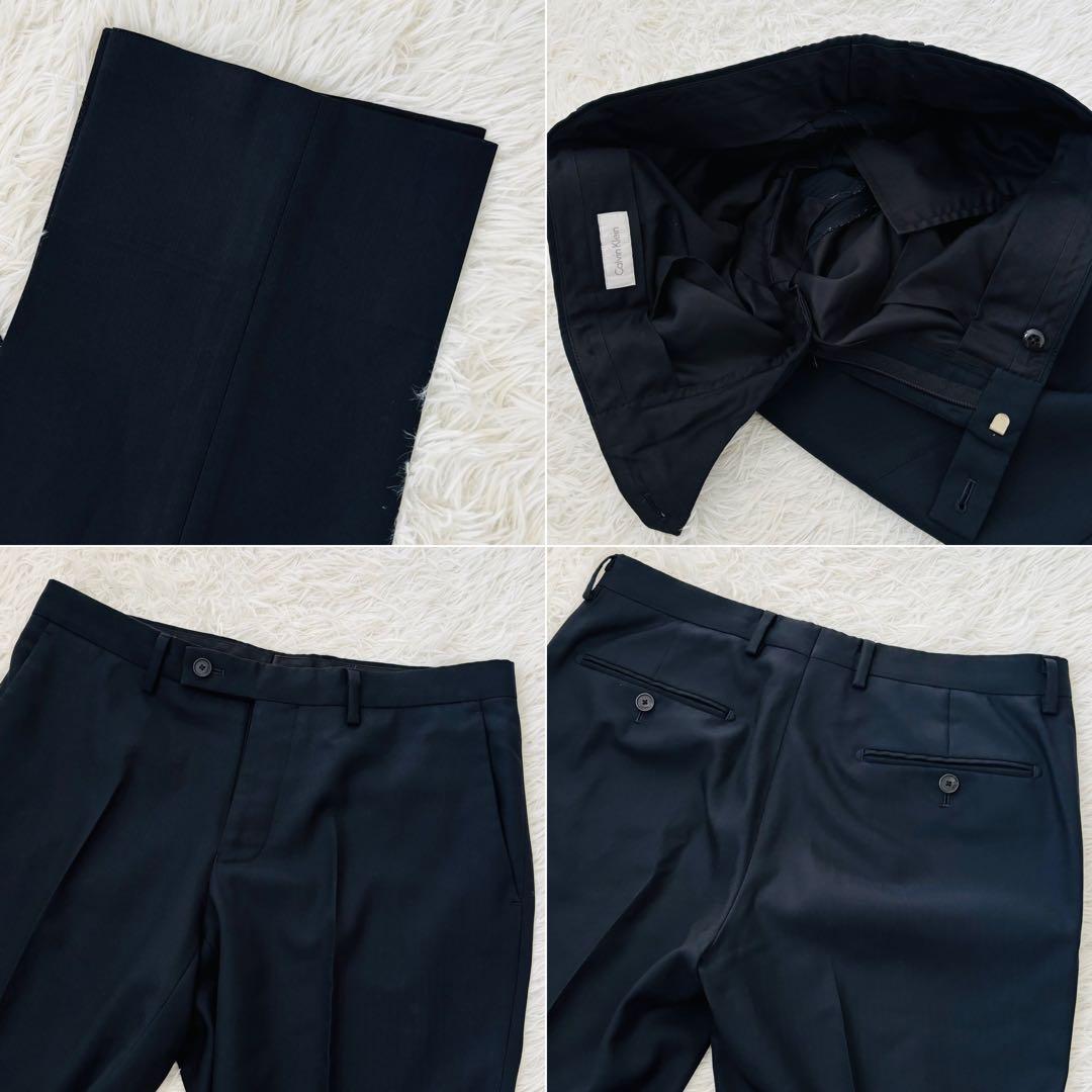 極美品✨カルバンクライン　セットアップスーツ38 ストライプ柄2Bアンコン