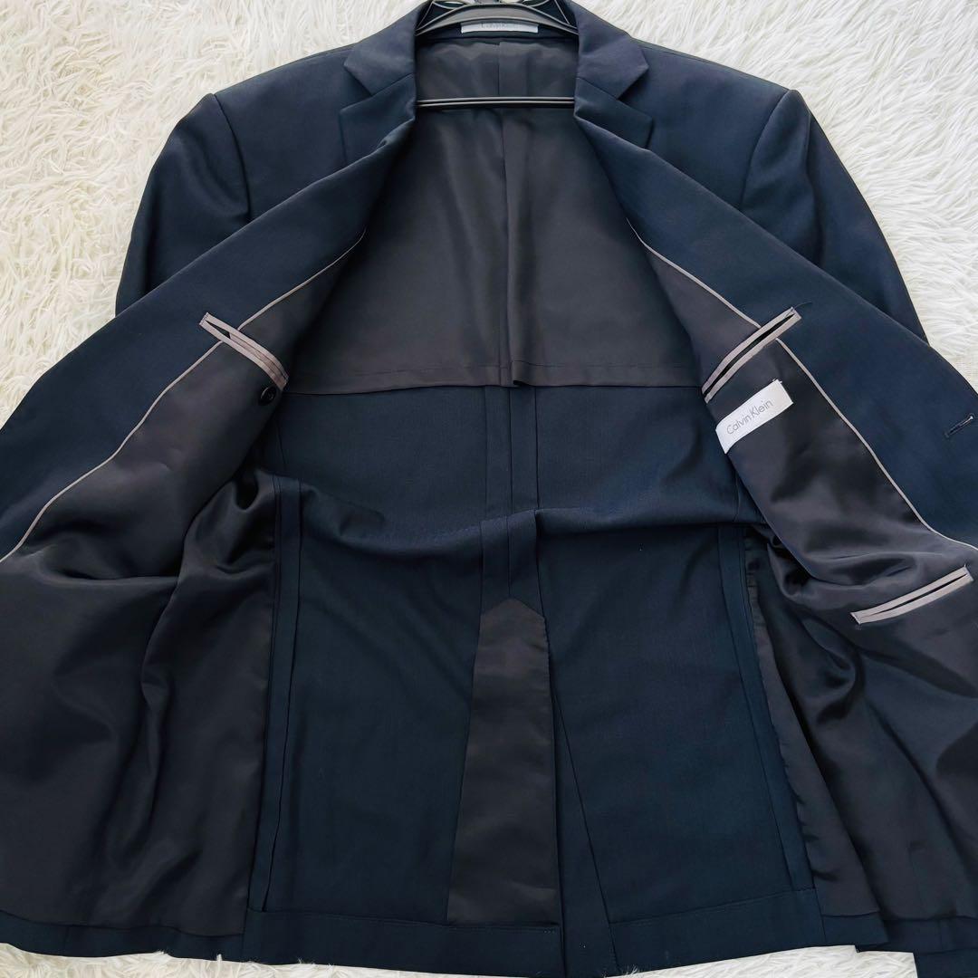 極美品✨カルバンクライン　セットアップスーツ38 ストライプ柄2Bアンコン