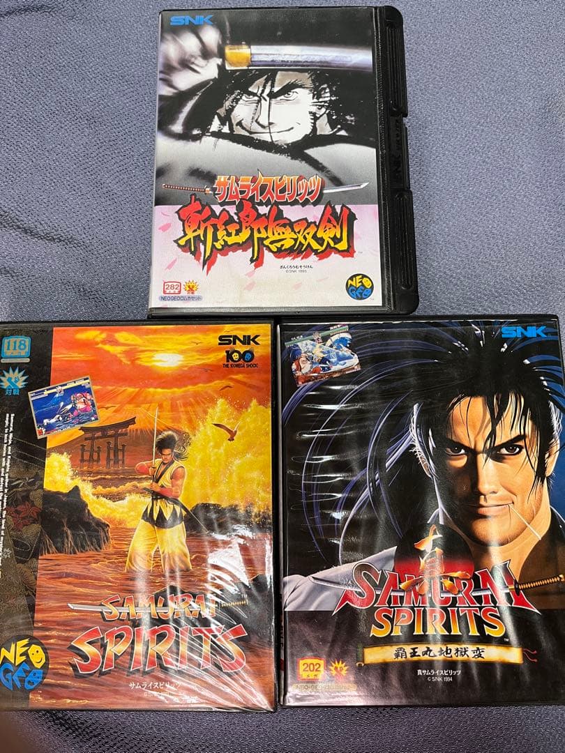 正月特別価格【ネオジオROM】サムスピ3本セットSNK 箱説付 動作確認済