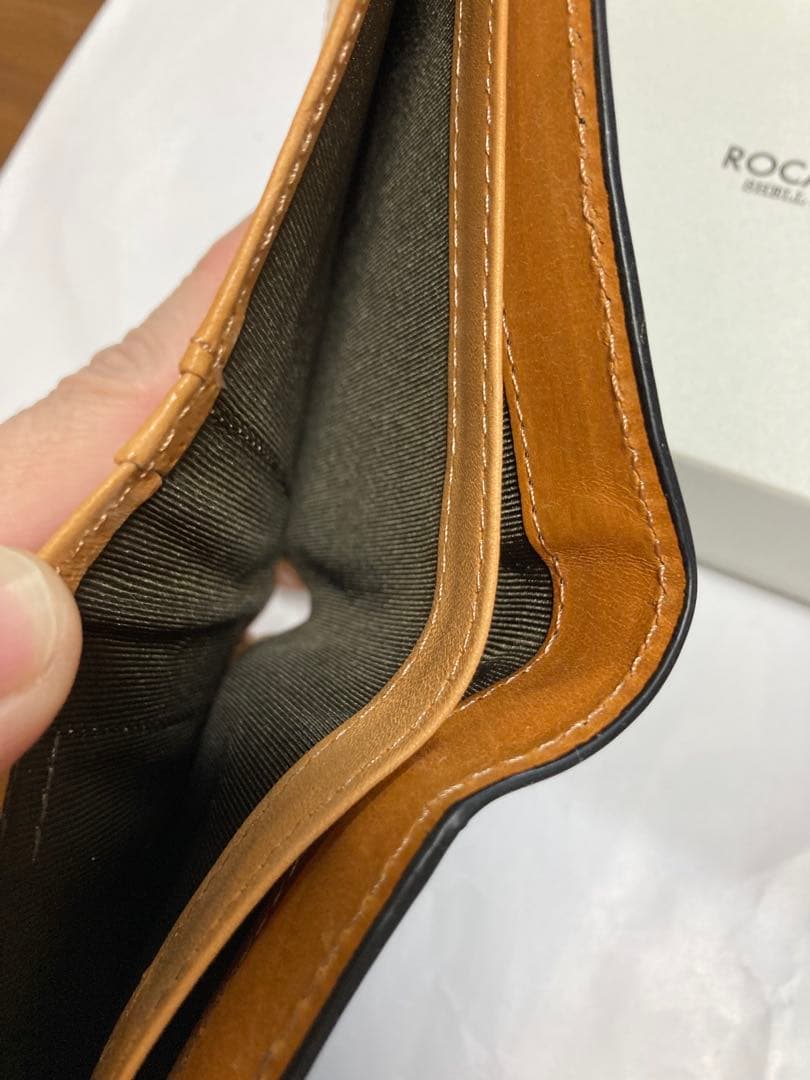 【未使用新品】ロカド シェルコードバン 二つ折り財布 ブラック 箱付き