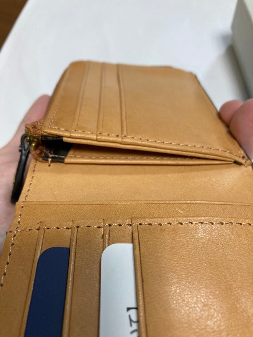 【未使用新品】ロカド シェルコードバン 二つ折り財布 ブラック 箱付き