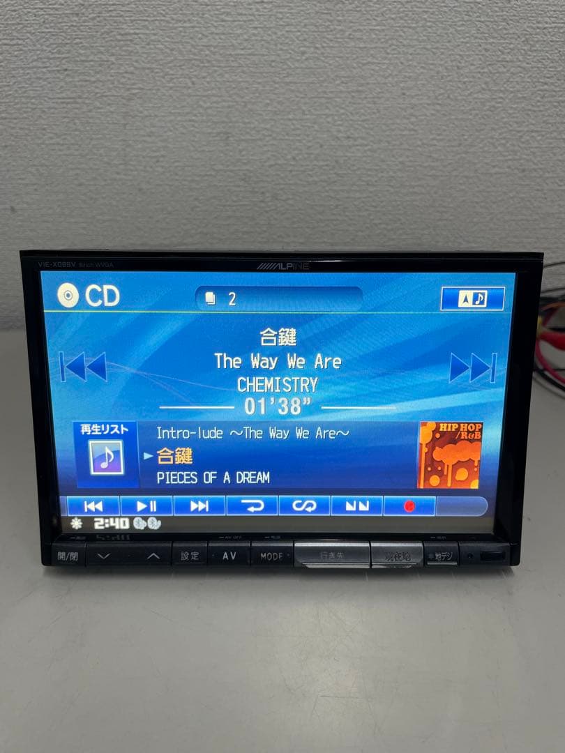 アルパイン◇VIE-X088V◇フルセグ/CD/DVD/BT/SD