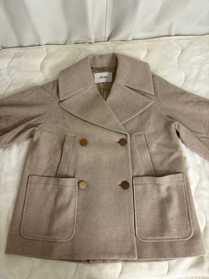 COCODEAL インペリアルモッサショートPコート　ベージュ