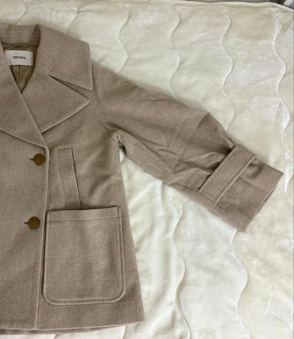 COCODEAL インペリアルモッサショートPコート　ベージュ