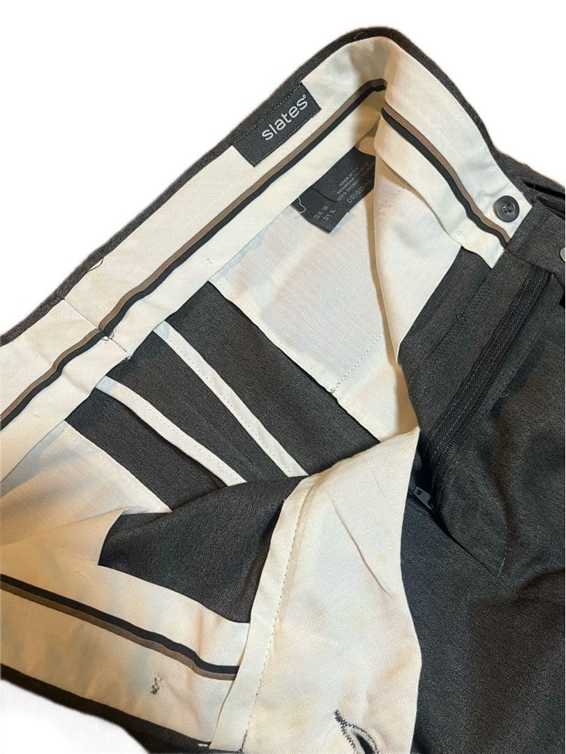 slates スレイツ スラックス 極上 ノームコア 00s ワイド 34×31
